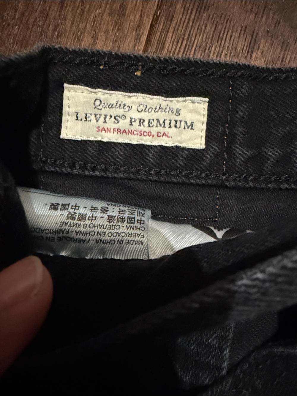 Levi 501 Black Frayed Hem Denim Shorts - Picture 2 of 4